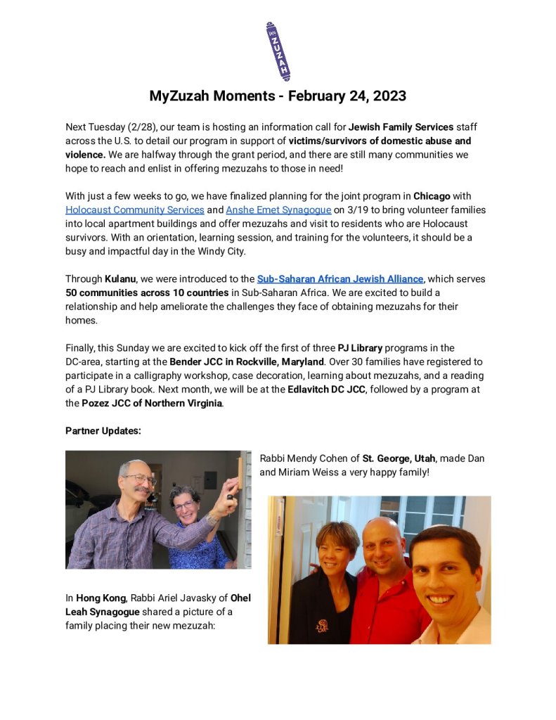 thumbnail of MyZuzah Moments – February 24, 2023